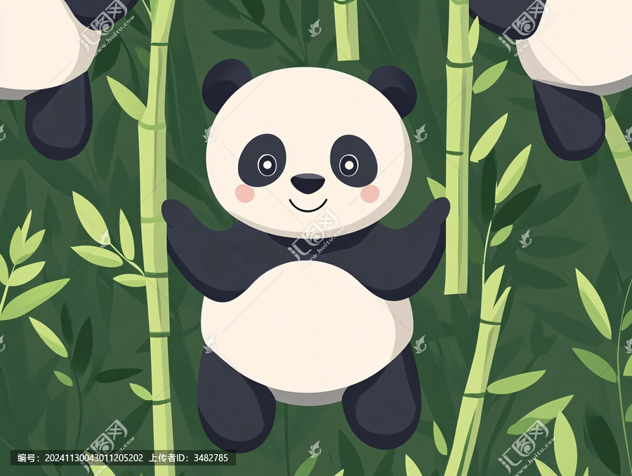 竹子熊貓ip形象