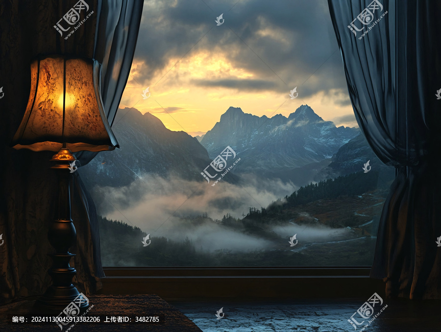 高清窗簾場景