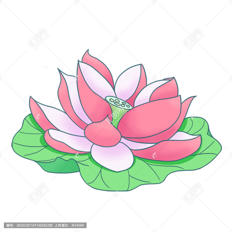 荷花國風(fēng)素材