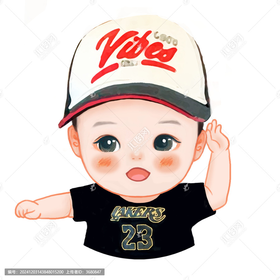 戴小帽子的可愛男孩頭像