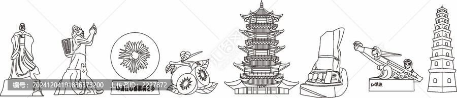 蒼溪地標線稿