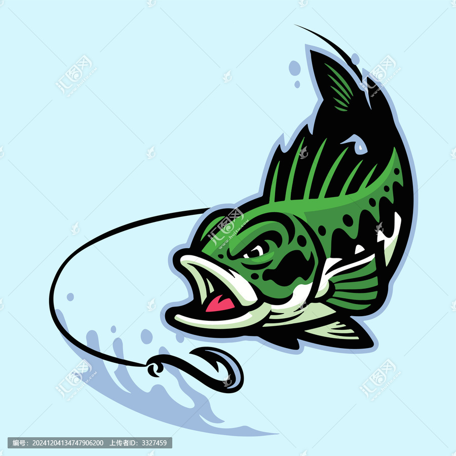 潮流插畫戶外露營釣魚服裝圖案設(shè)計
