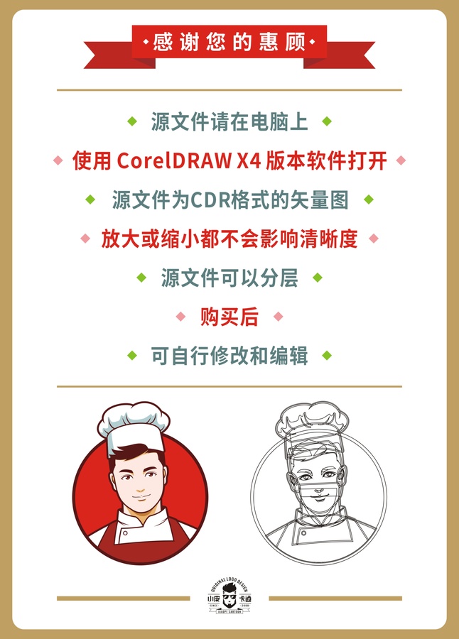 卡通年輕男廚師頭像矢量圖