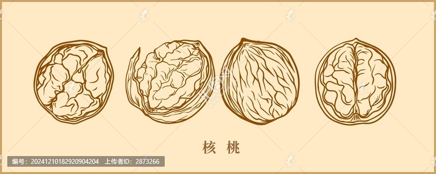 核桃手繪