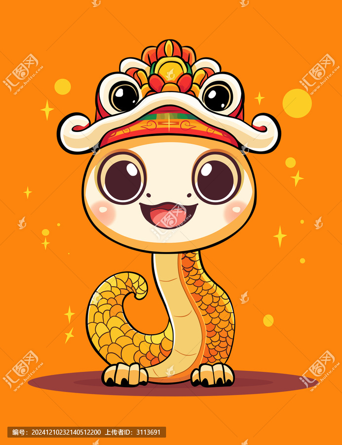 蛇年形象卡通蛇