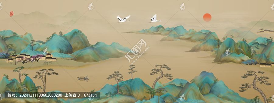 國(guó)畫(huà)山水圖