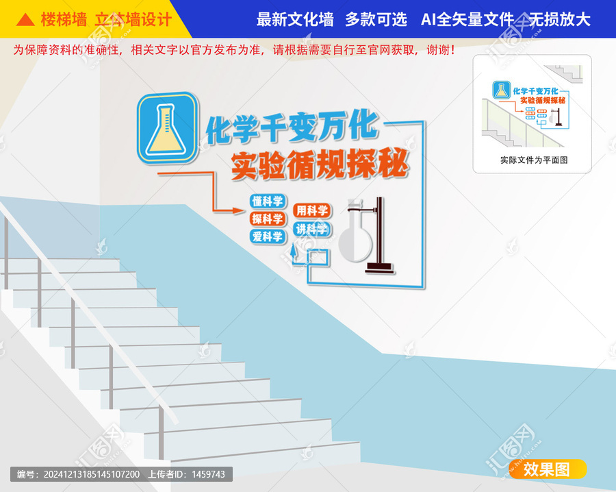 化學(xué)實驗室樓梯文化墻