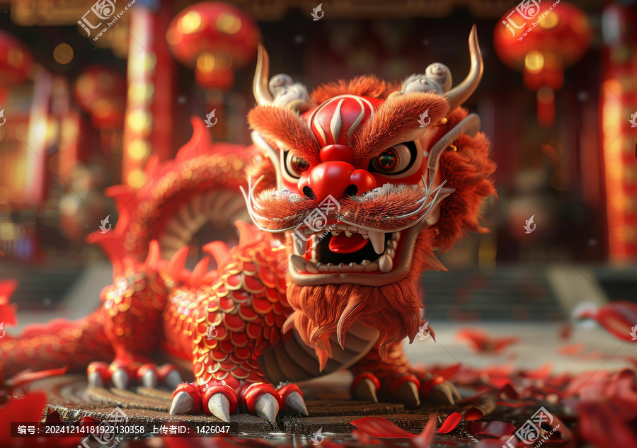 舞龍的AI圖片