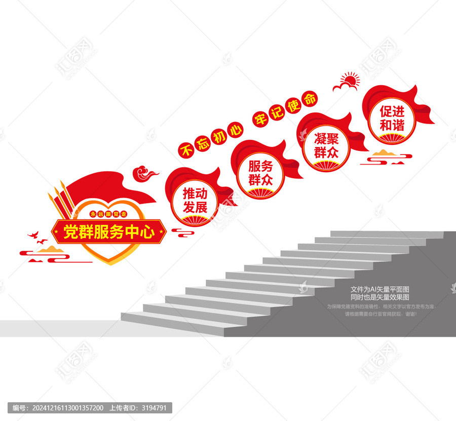 黨群服務(wù)樓梯文化墻