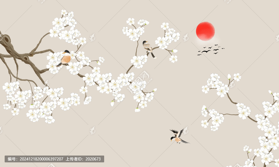 梅花背景墻