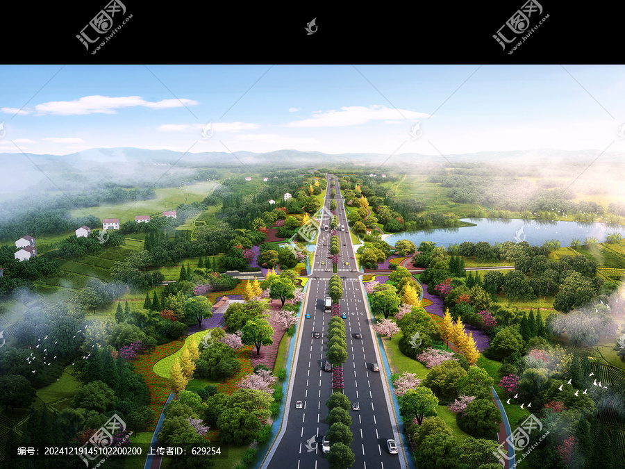 道路綠化效果圖