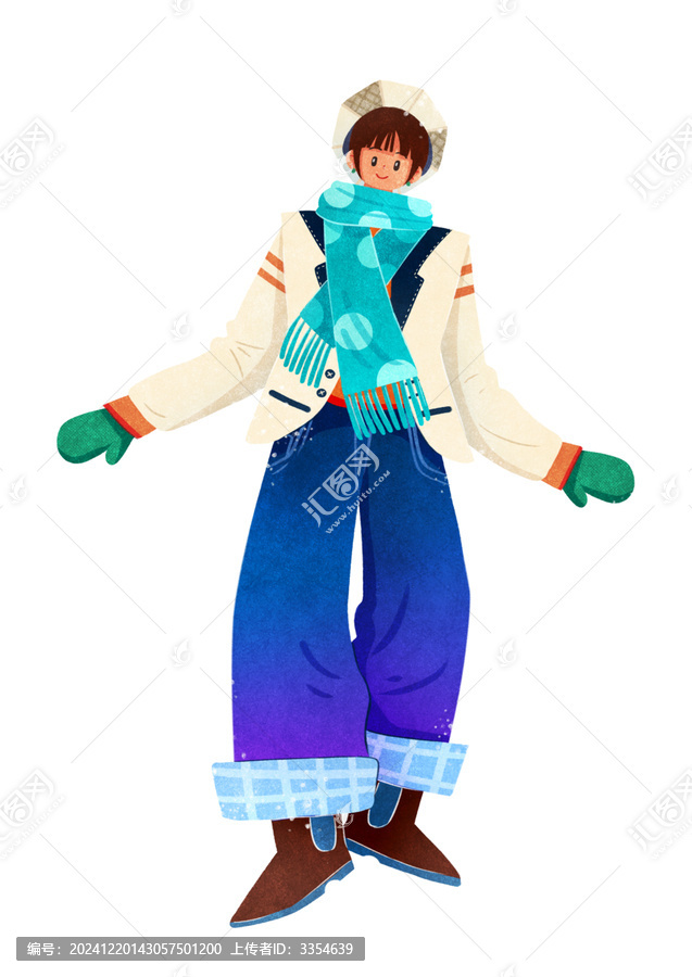 卡通女生冬裝