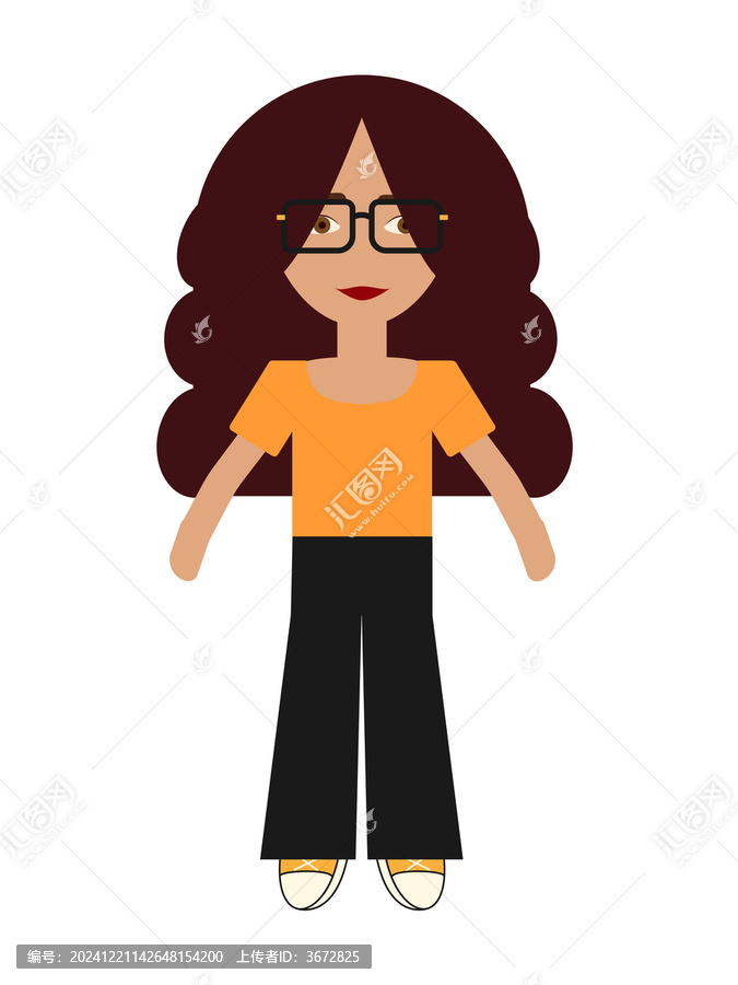 扁平風(fēng)女士擁抱插畫