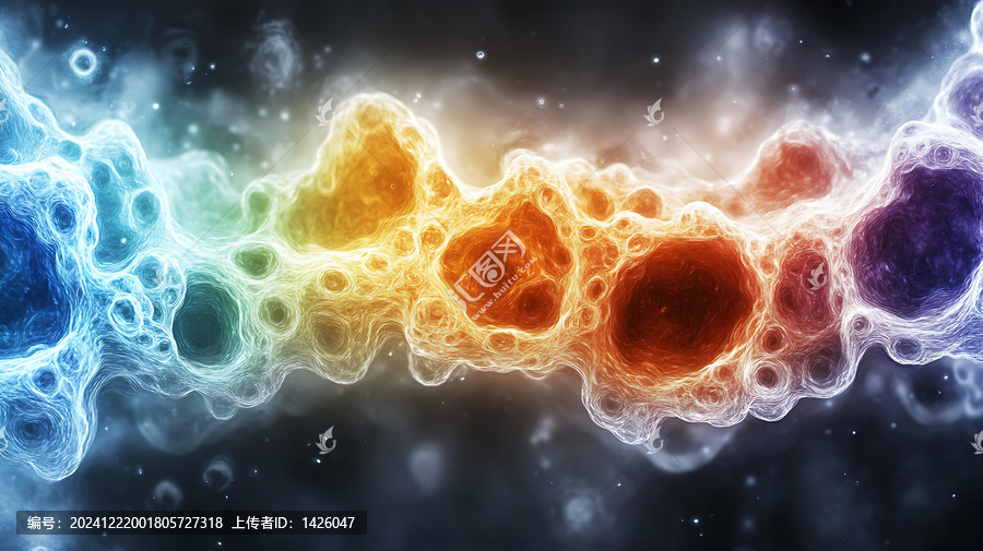抽象色彩宇宙結構圖