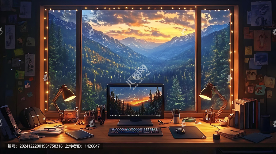 寧靜山景書房