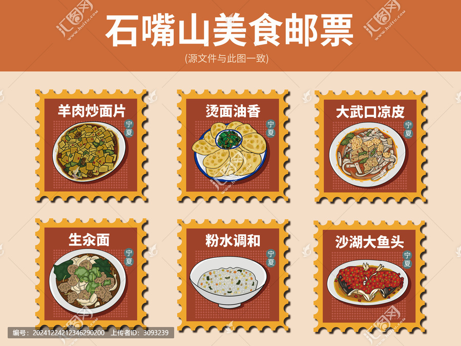 石嘴山美食郵票