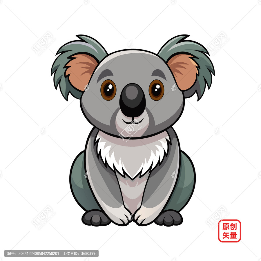 矢量插畫動物考拉2