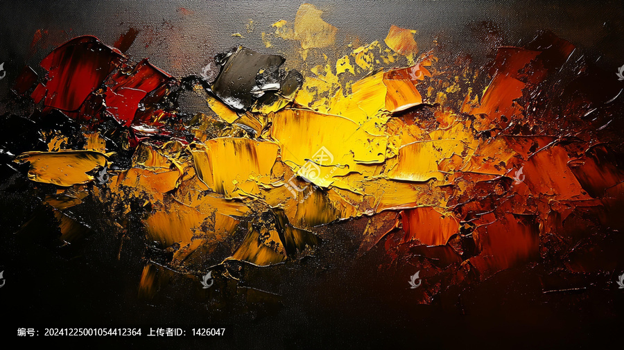 色彩斑斕的抽象畫作