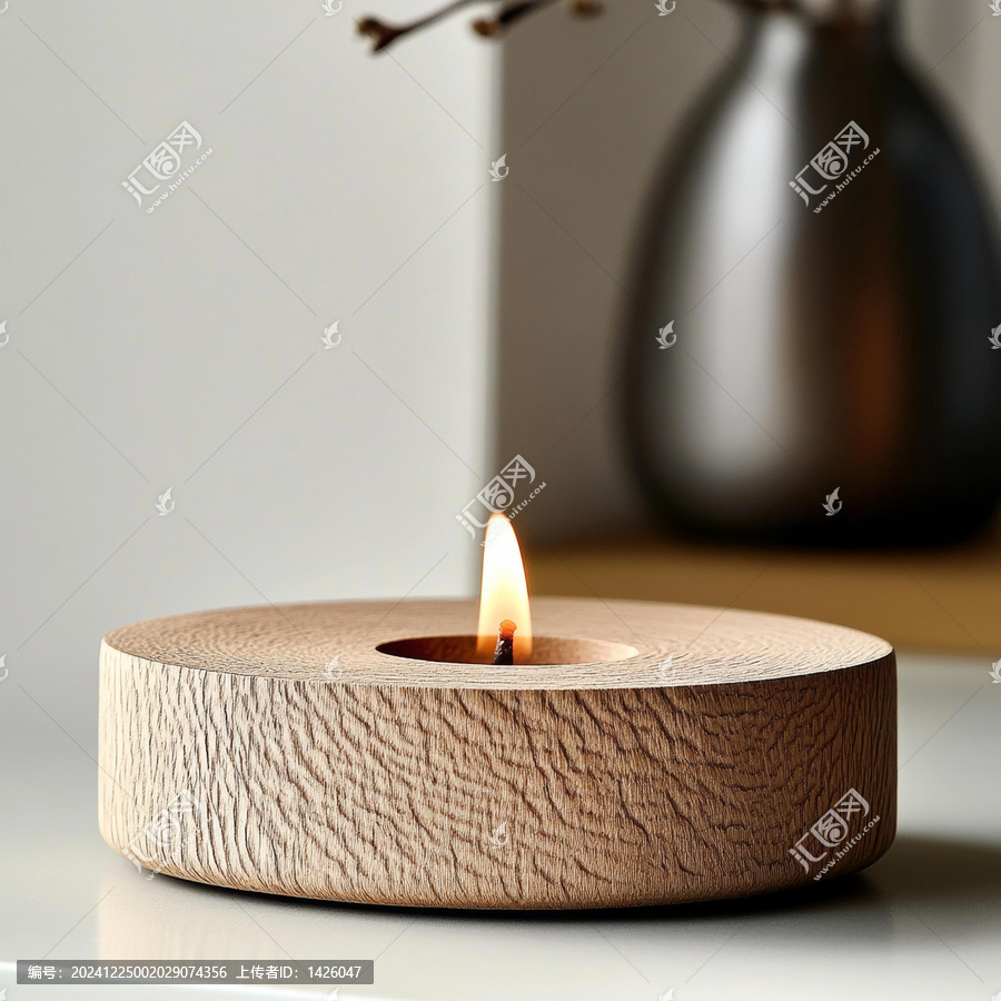 自然木質(zhì)燭臺設(shè)計