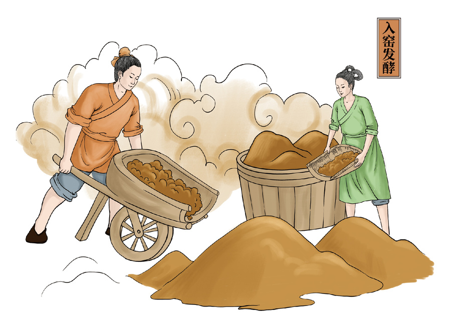 釀酒入窯發(fā)酵
