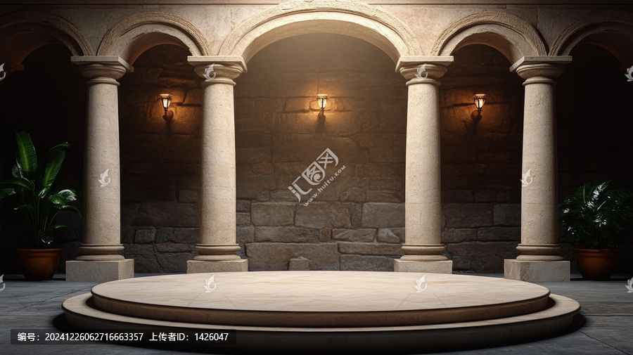 古羅馬建筑風(fēng)格展臺(tái)
