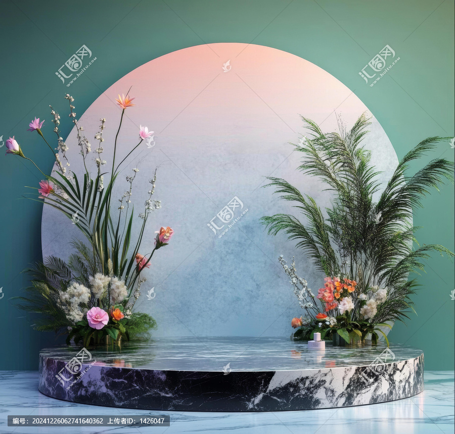 花藝擺臺的靜謐畫面