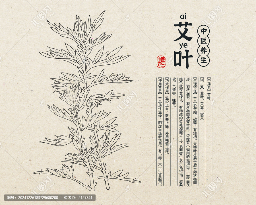 艾葉線稿