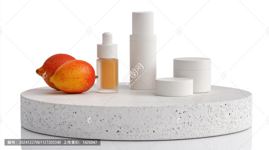 芒果與護(hù)膚品陳列臺(tái)