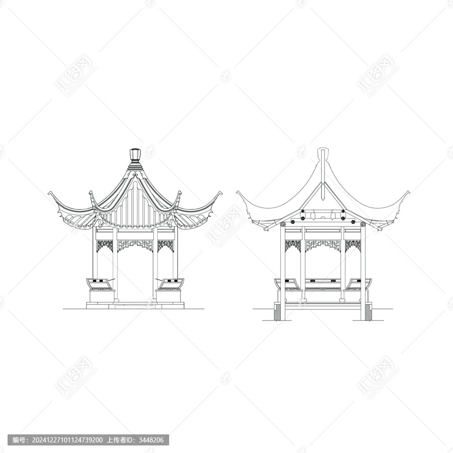六角涼亭
