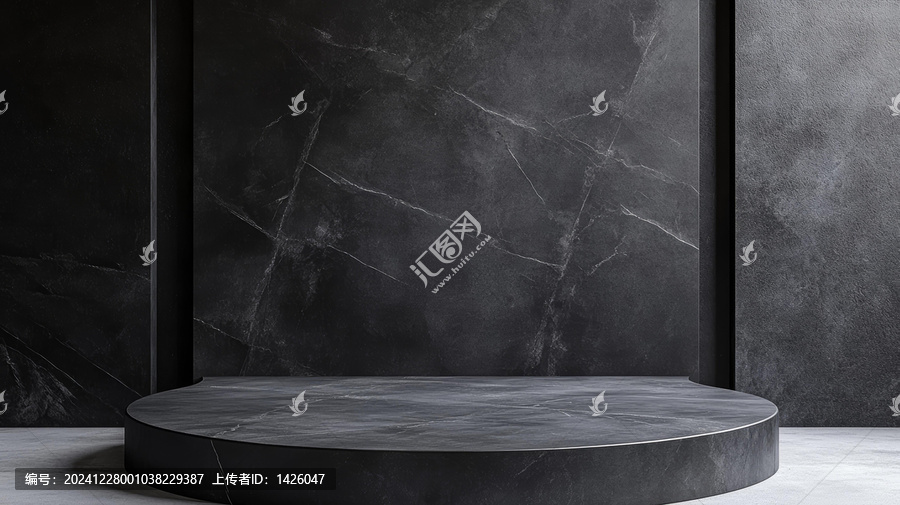 暗黑現(xiàn)代極簡(jiǎn)幾何展示臺(tái)
