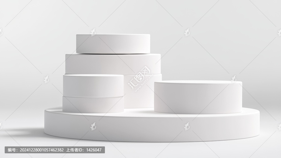 現(xiàn)代極簡(jiǎn)白色產(chǎn)品展示臺(tái)