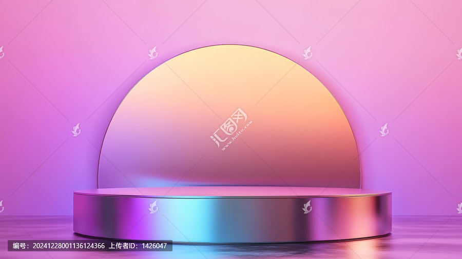 抽象漸變霓虹燈展示臺(tái)