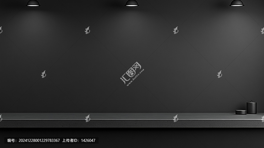 簡(jiǎn)約黑色展示臺(tái)背景圖