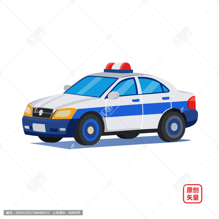 矢量插畫(huà)汽車特種車輛警車
