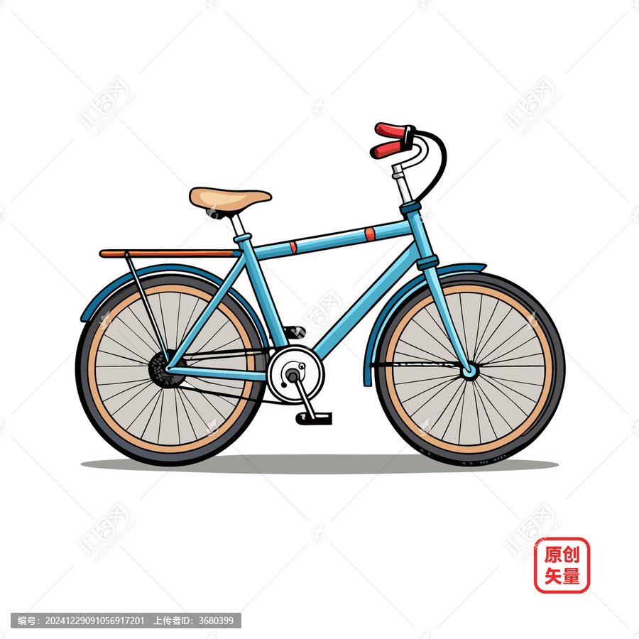 矢量插畫簡約自行車