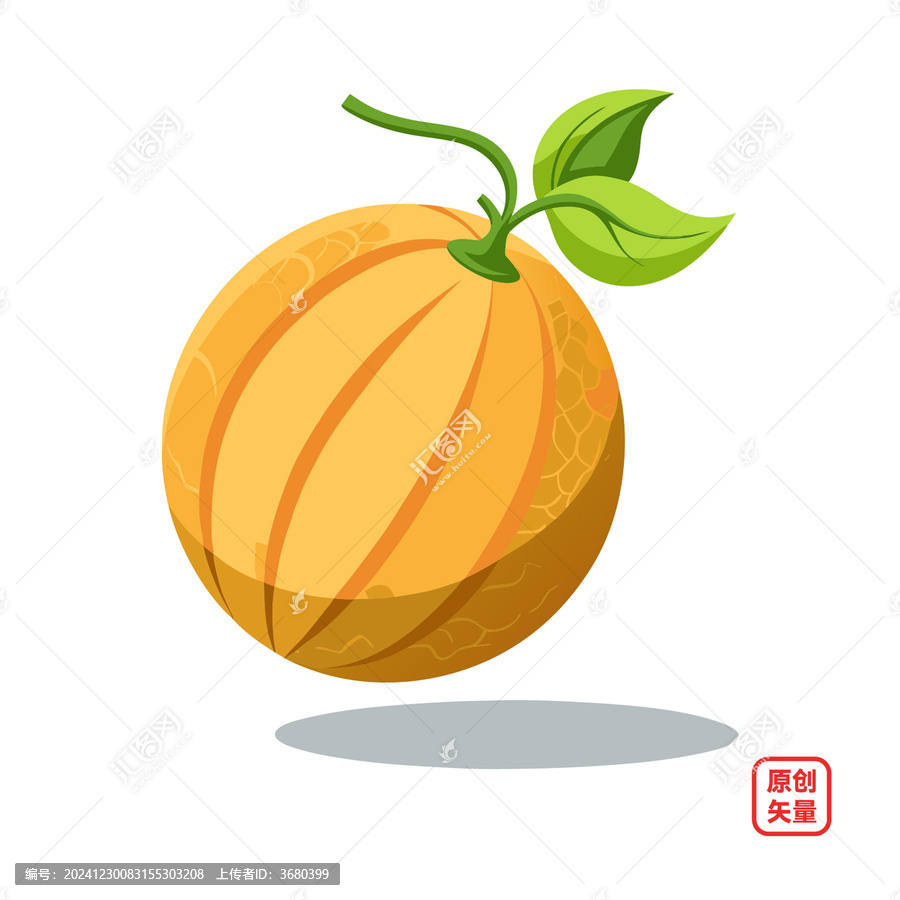 矢量插畫水果美味新鮮哈密瓜