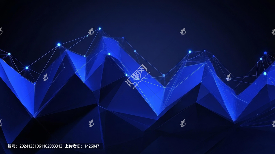 抽象藍(lán)色幾何圖形設(shè)計(jì)圖