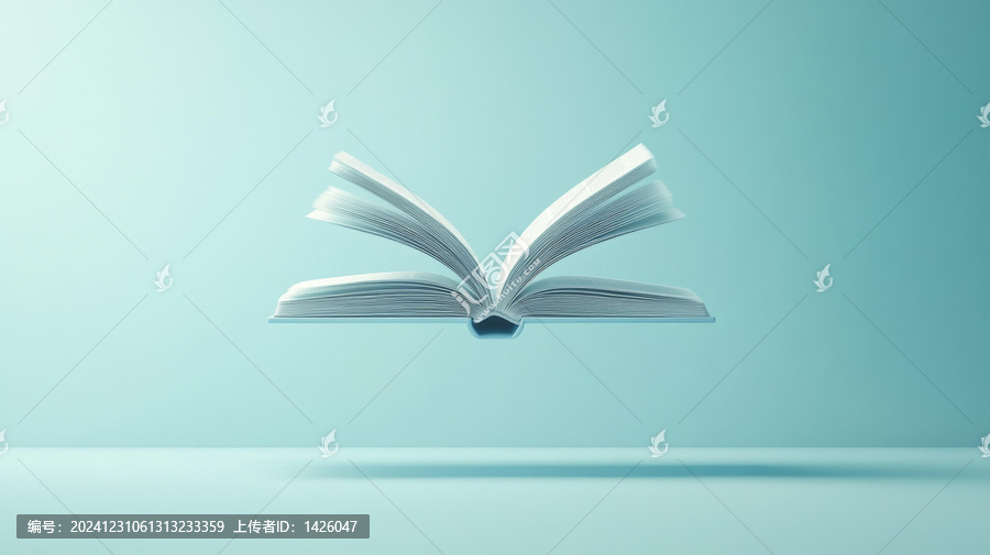 懸浮的打開書籍
