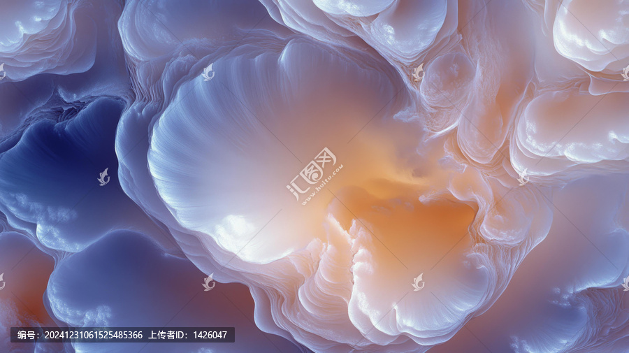柔和色調(diào)中的抽象流動(dòng)形態(tài)
