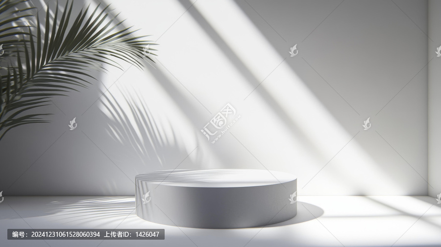 簡(jiǎn)約時(shí)尚的日光陰影產(chǎn)品展示臺(tái)