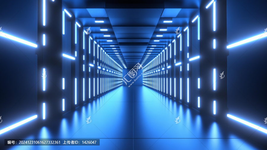 未來感霓虹走廊