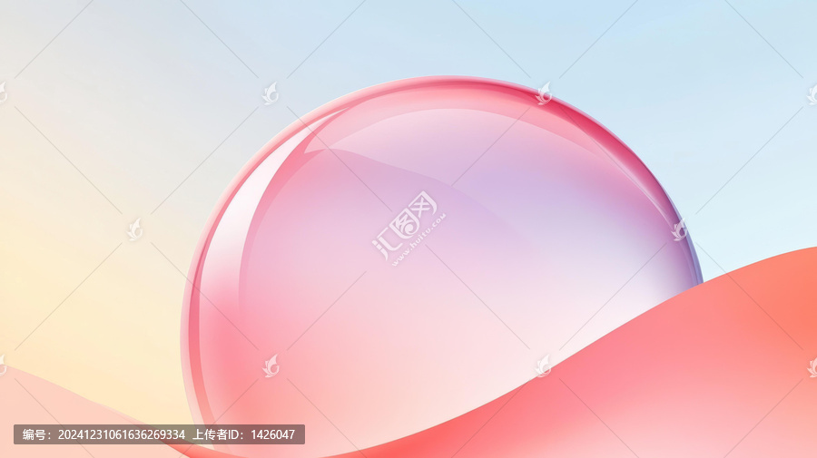 抽象多彩玻璃球體設(shè)計(jì)