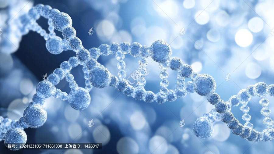 3D,DNA分子結(jié)構(gòu)圖-科學(xué)背景圖