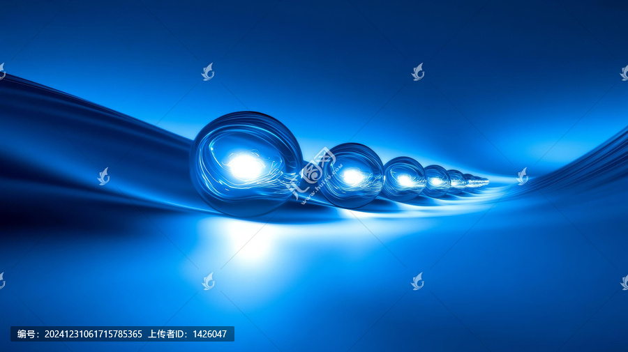 抽象藍(lán)色幾何光球設(shè)計(jì)