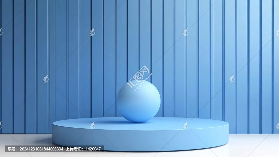 抽象淺藍色幾何展示場景