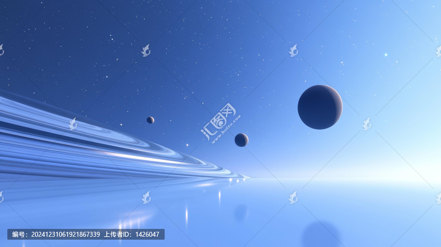 抽象宇宙空間行星環(huán)