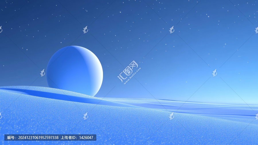 藍(lán)色星球冰原風(fēng)景