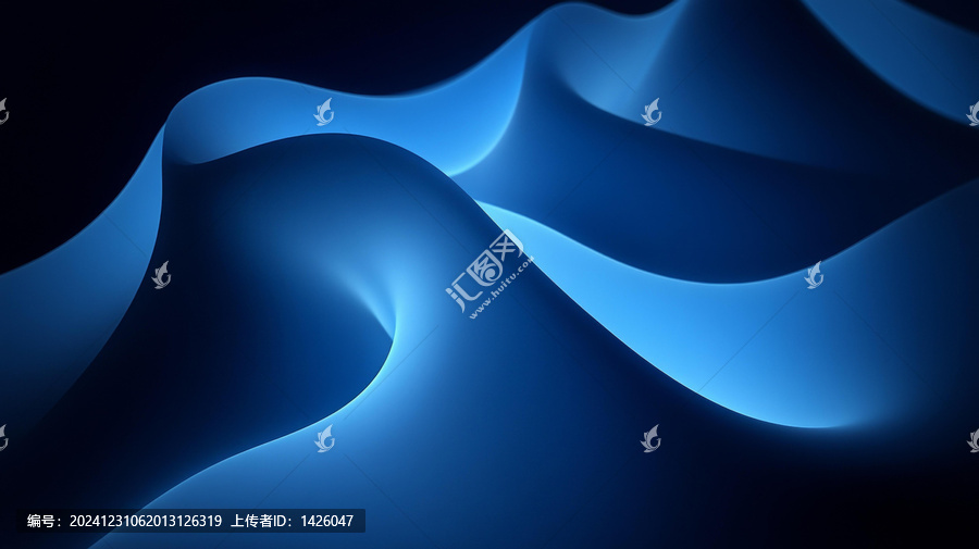 抽象藍(lán)色波浪設(shè)計(jì)圖