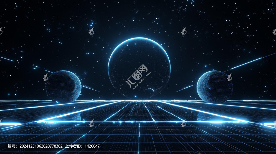 未來(lái)數(shù)字宇宙行星景觀(guān)
