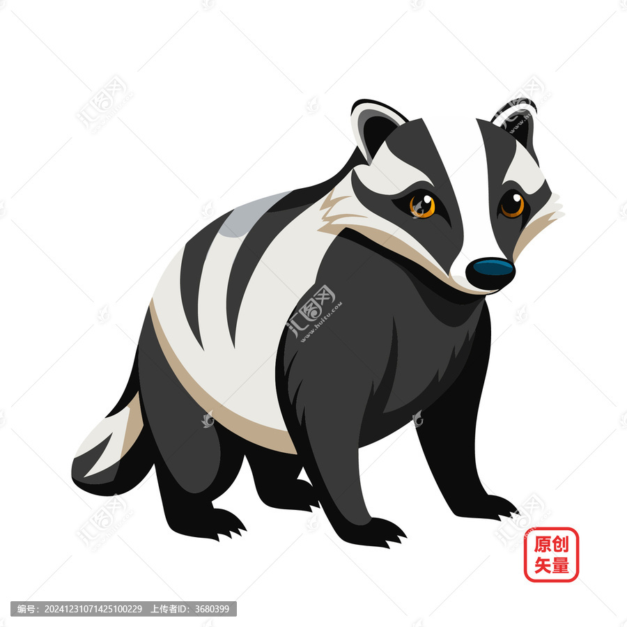 矢量插圖動(dòng)物獾